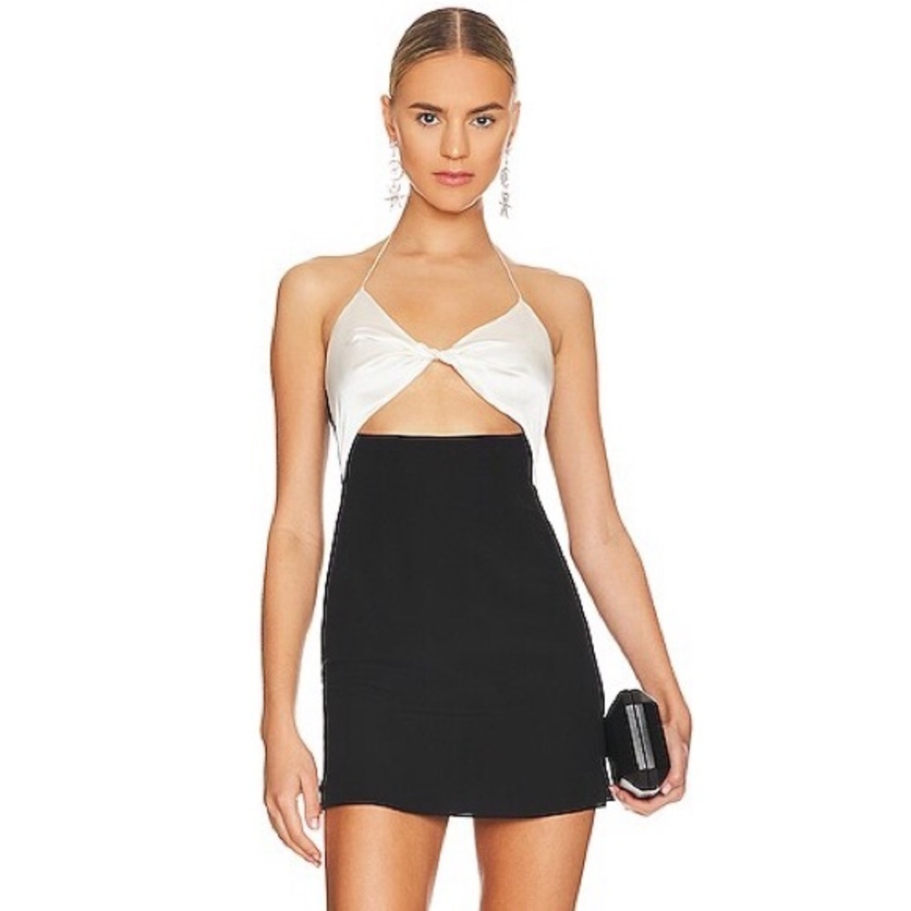 MANURI Baby Jessie Dress in Black & White Size XL